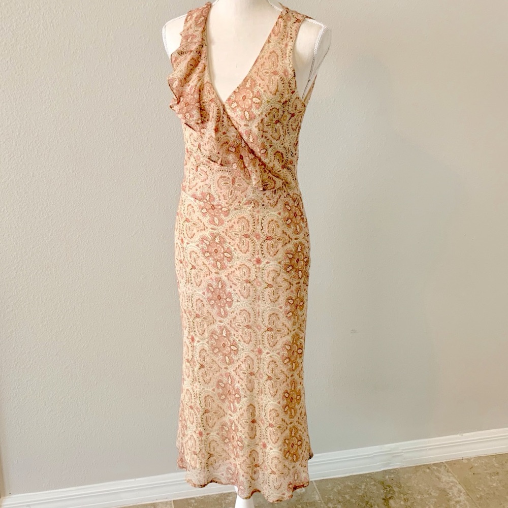 THE LIMITED 100% Silk Dress Pink Paisley, SIZE 6
